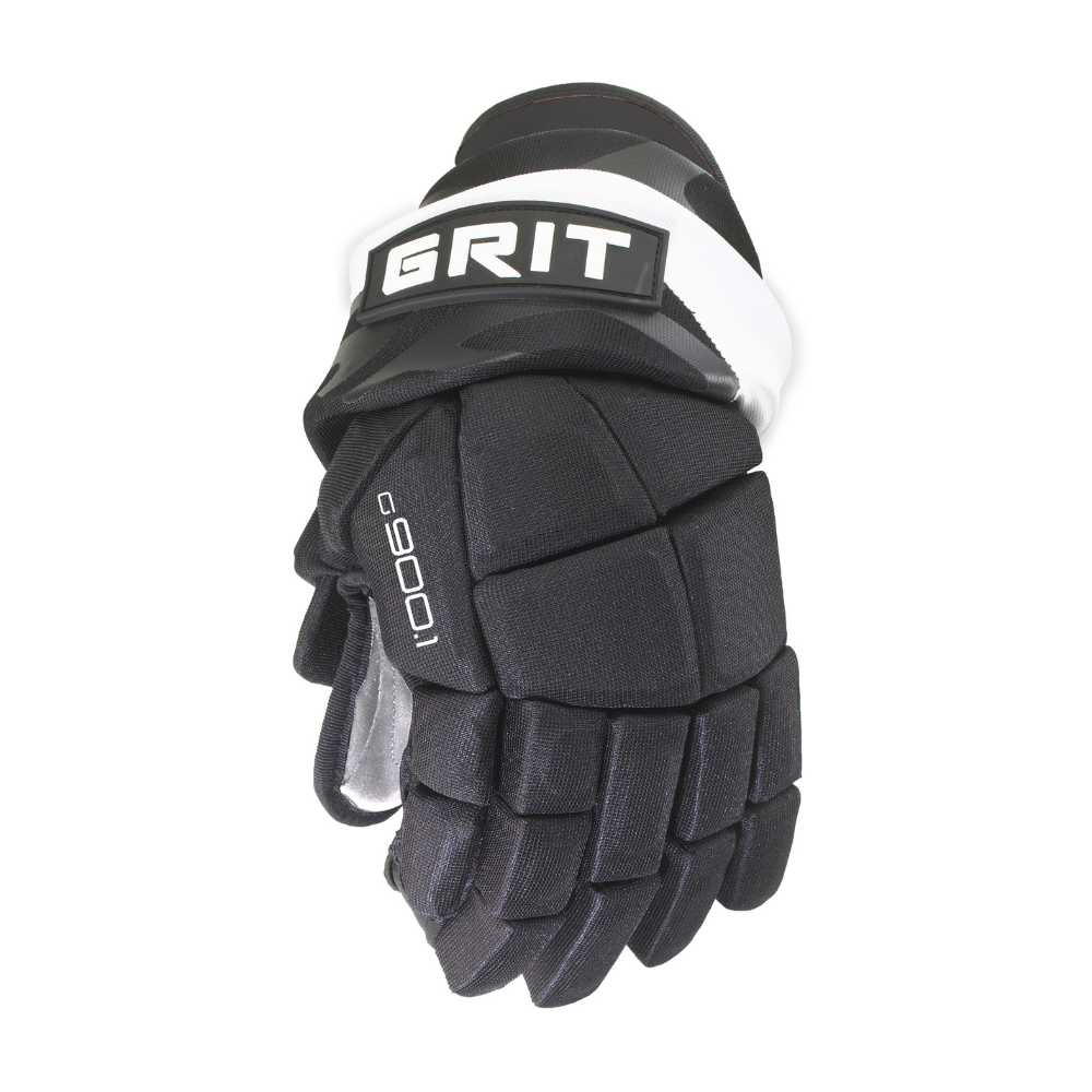 Grit Python G900.1 - Senior Hockey Glove (Black/White)